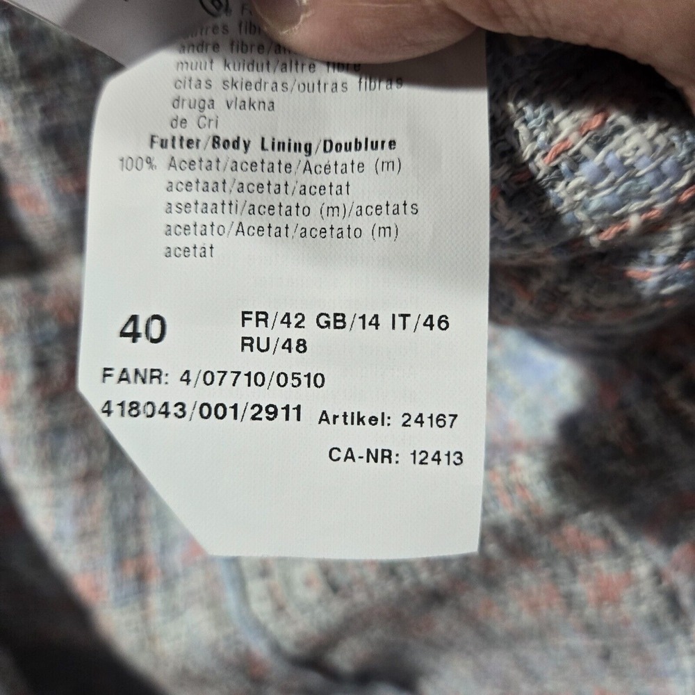 BASLER Size 40 Tweed‎ Button Designer Blazer Jacket Multicolor - Picture 11 of 12
